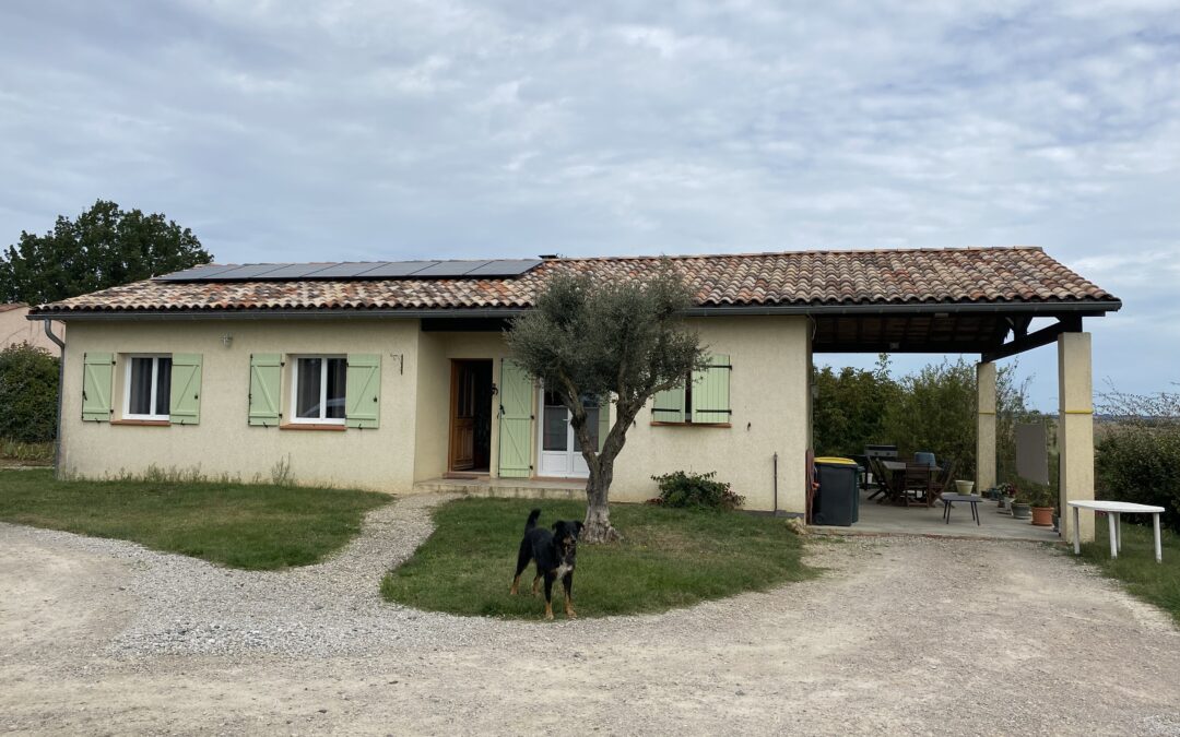 Installation de panneaux solaires de 3 kWc à GRAZAC, à proximité d’Albi dans le Tarn (81)